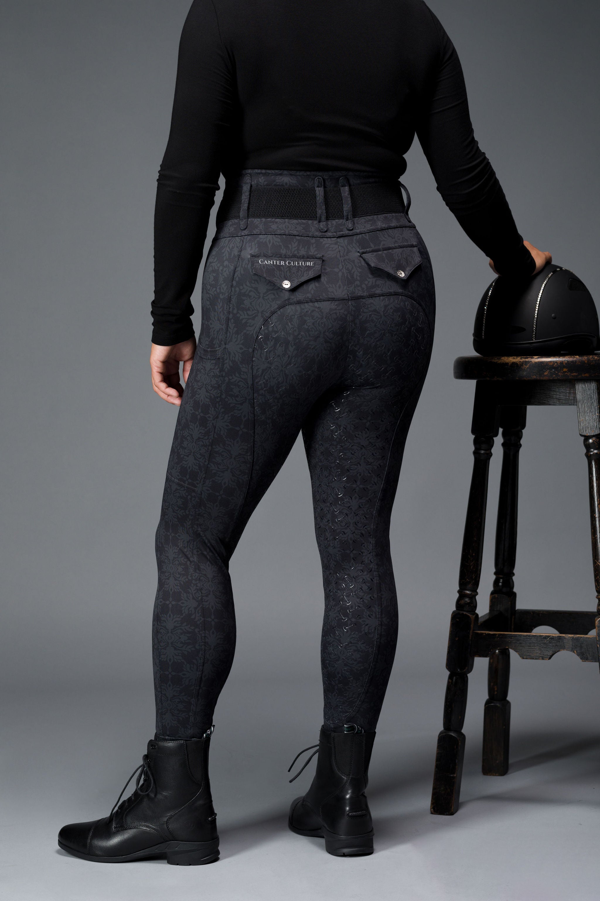 Athletic Breech - Black Damask