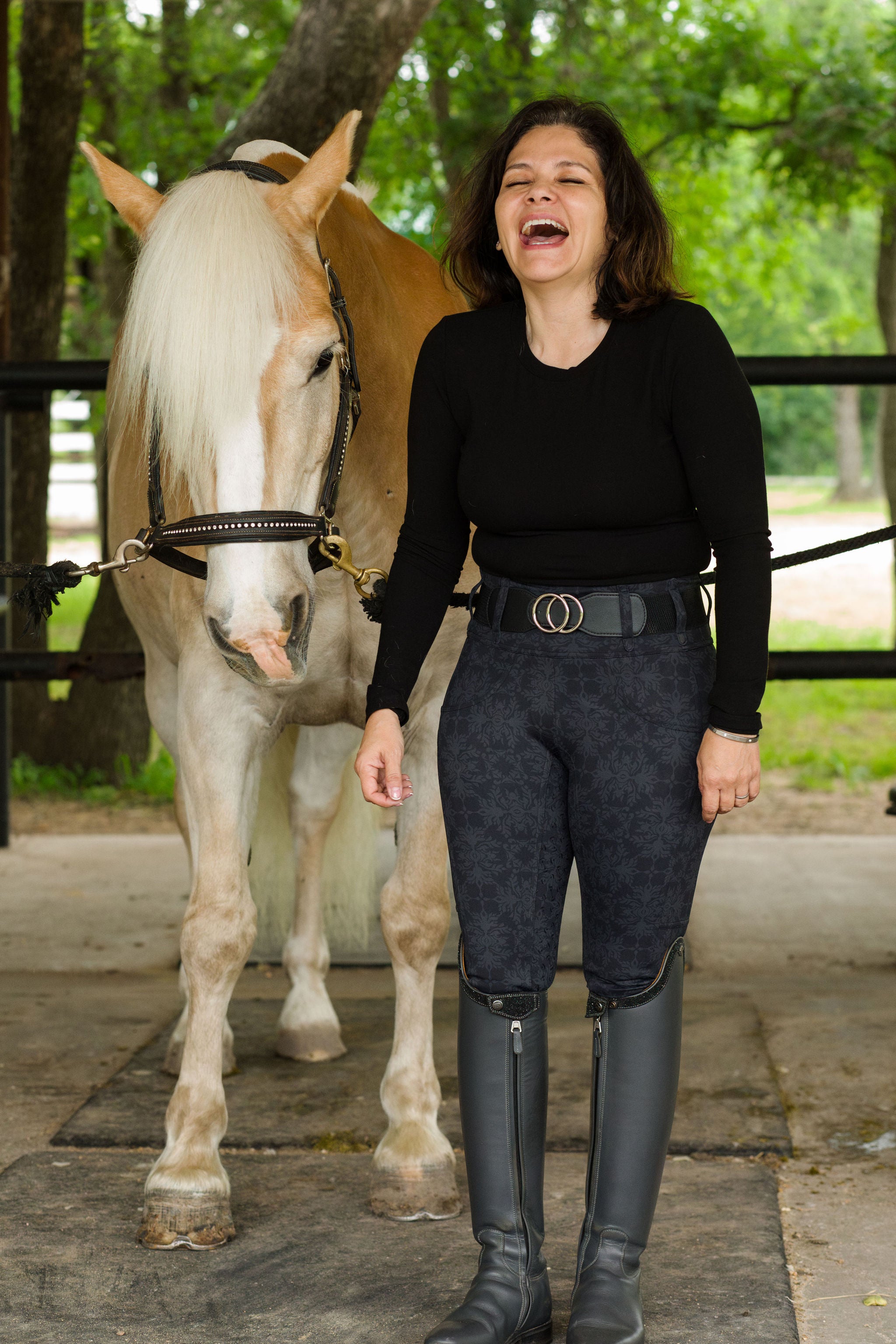 Athletic Breech - Black Damask