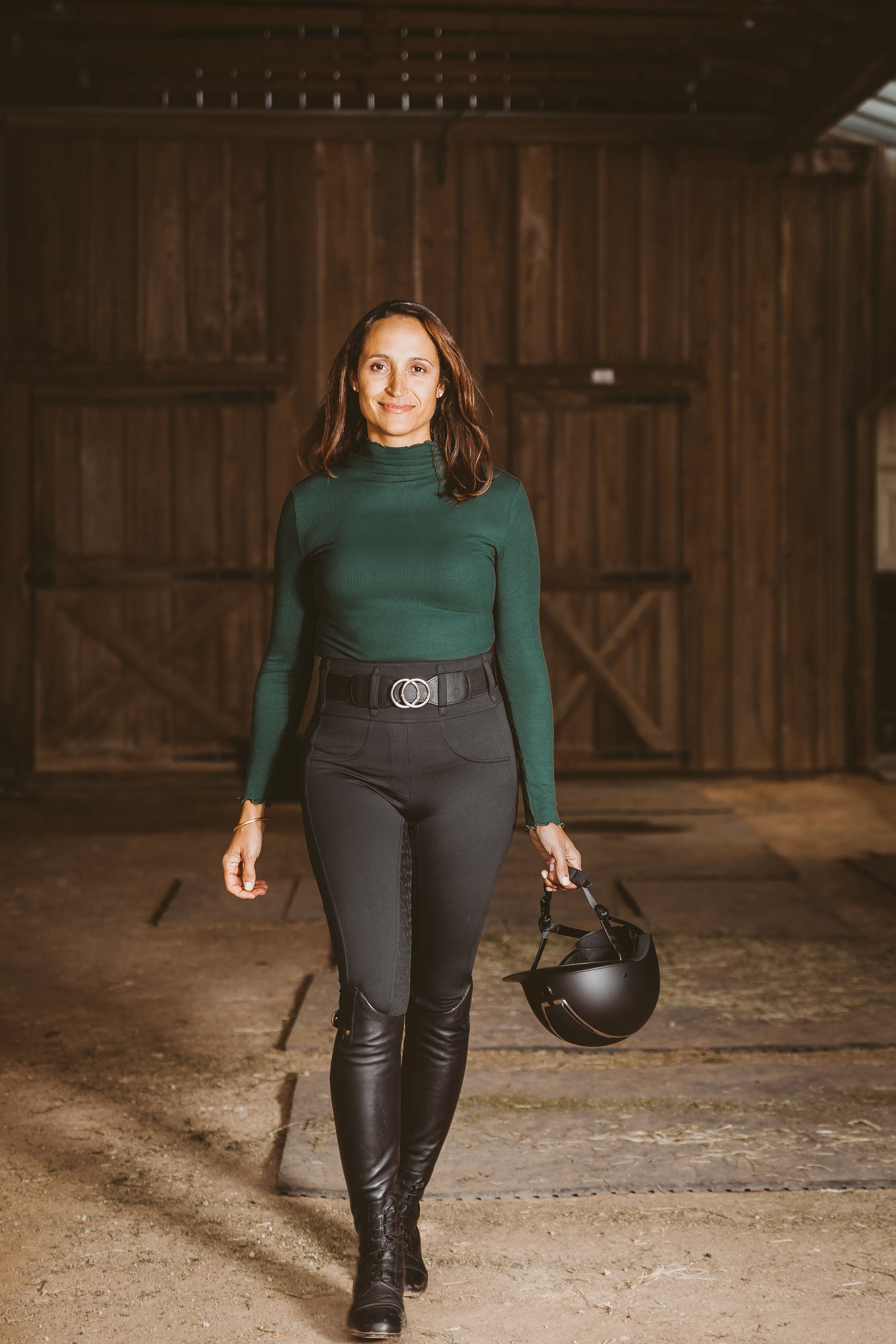 Compression pull-on Riding Breeches Black