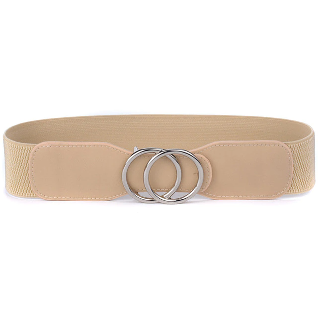Our elastic equestrian belt comes in beige tan color.